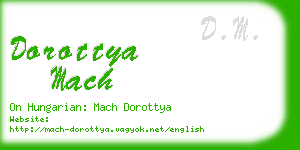 dorottya mach business card